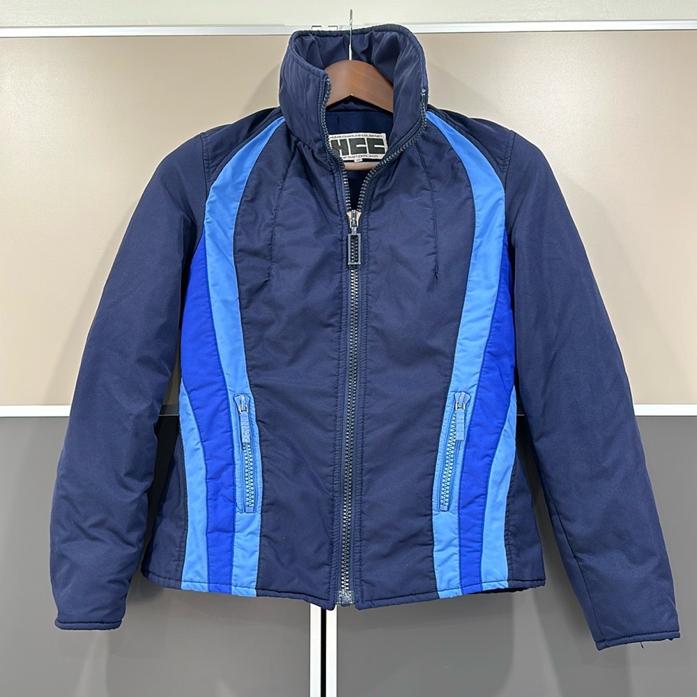 Vintage HCC Henri Charles Colsenet Winter Ski Wear Jacket Size 42, Zip Up